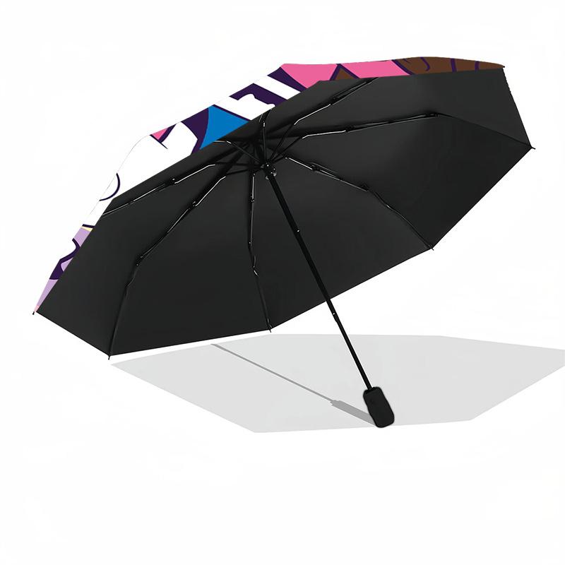 Colorful Friends Dollhouse Umbrella Folding Umbrella, Automatic Umbrella 8-Frame for Travel, Camping Use Gift for Halloween Christmas