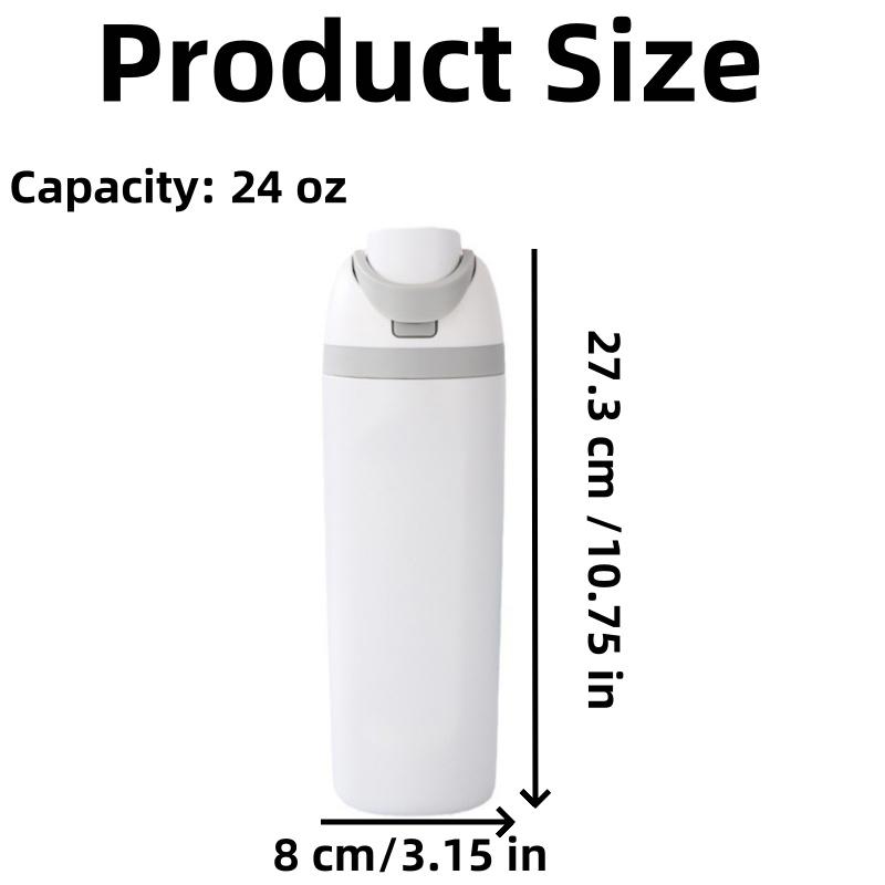 24Oz Stainless Steel Thermos Bottle Thermal Mug Vacuum Flask Water Bottle For Outdoor Camping Sports Insulation Cup