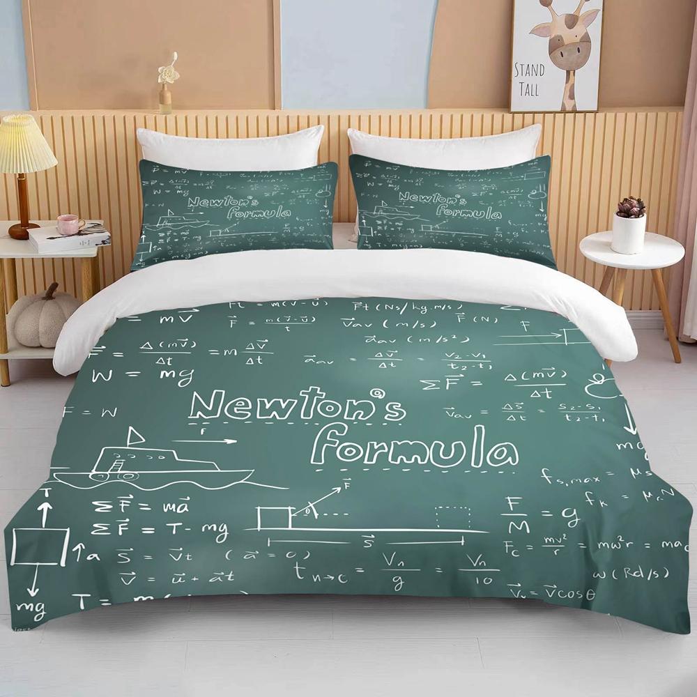 

Математическая формула расчета Комплект постельного белья для взрослых Дизайн постельного белья Роскошный домашний текстиль Черно-белый пододеяльник EU single(135x200cm)