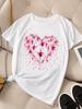 (Asian Size) Women Fashion Tee Top Clothing T Shirt Woman Print flower trend cute Female Short Sleeve Graphic T-shirts