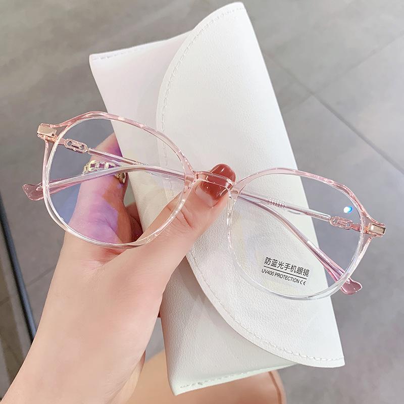 

Оправа очков для близорукости Tr90, женская матовая оправа Tea, простые плоские очки с защитой от синего цвета, 2122 партии