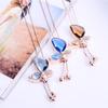 Crystal Butterfly Clavicle Necklace and Sweater Chain - New Accessories Collection