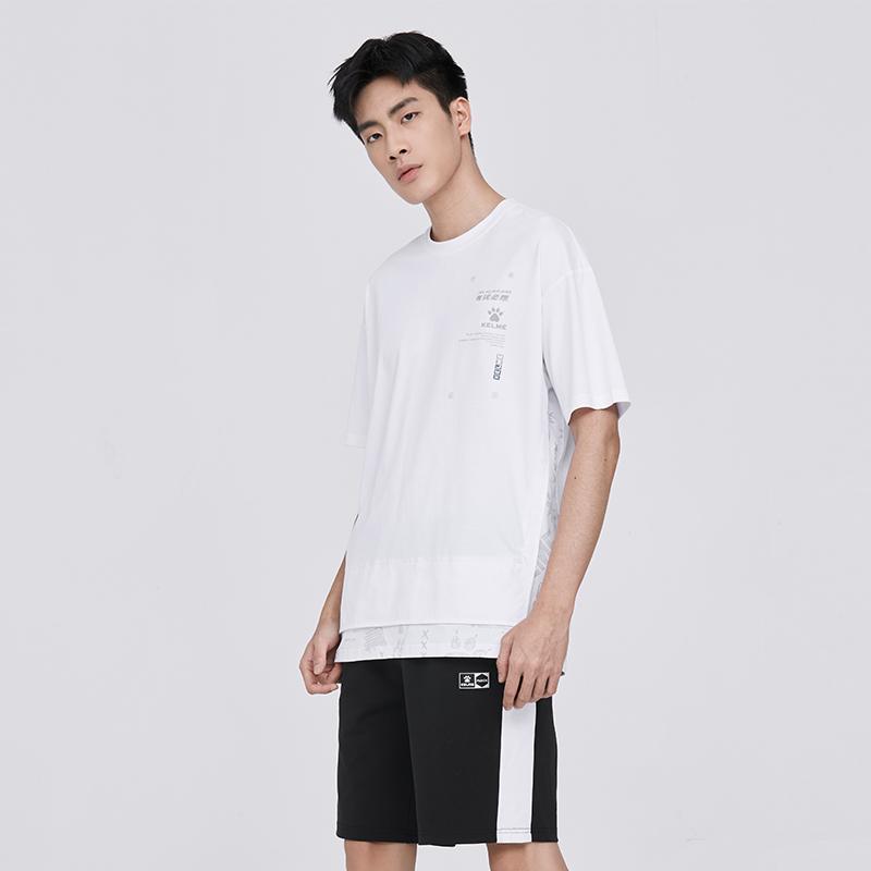 KELME Crew Neck Loose Fit Straight Fit Short Sleeved T Shirt Unisex 6224TX1027