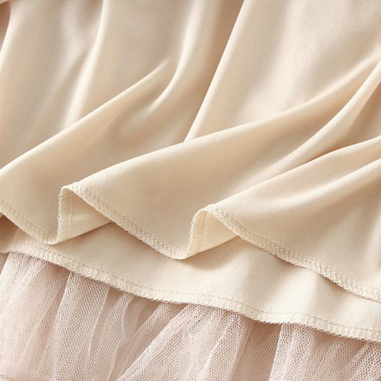 Women Skirt High Waist A-line Big Swing Ruffle Solid Color Scattered Hem Pleated Patchwork Solid Color Princess Style Elastic Waist Maxi Skirt