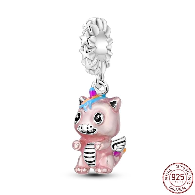 

Медные Шармы Бусины Милые Шармы Огненный Дракон Динозавр Подходят для Оригинальных Подвесок Браслета Сделай Сам Женские Ювелирные Изделия Подарок