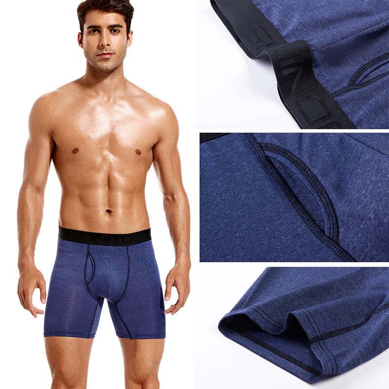 4pcs Front Open Mens Boxer Shorts Sexy Men's Panties Brand Men Underpants Breathable Underwear for Man Soft Elasticity Homme Trunks Boxers