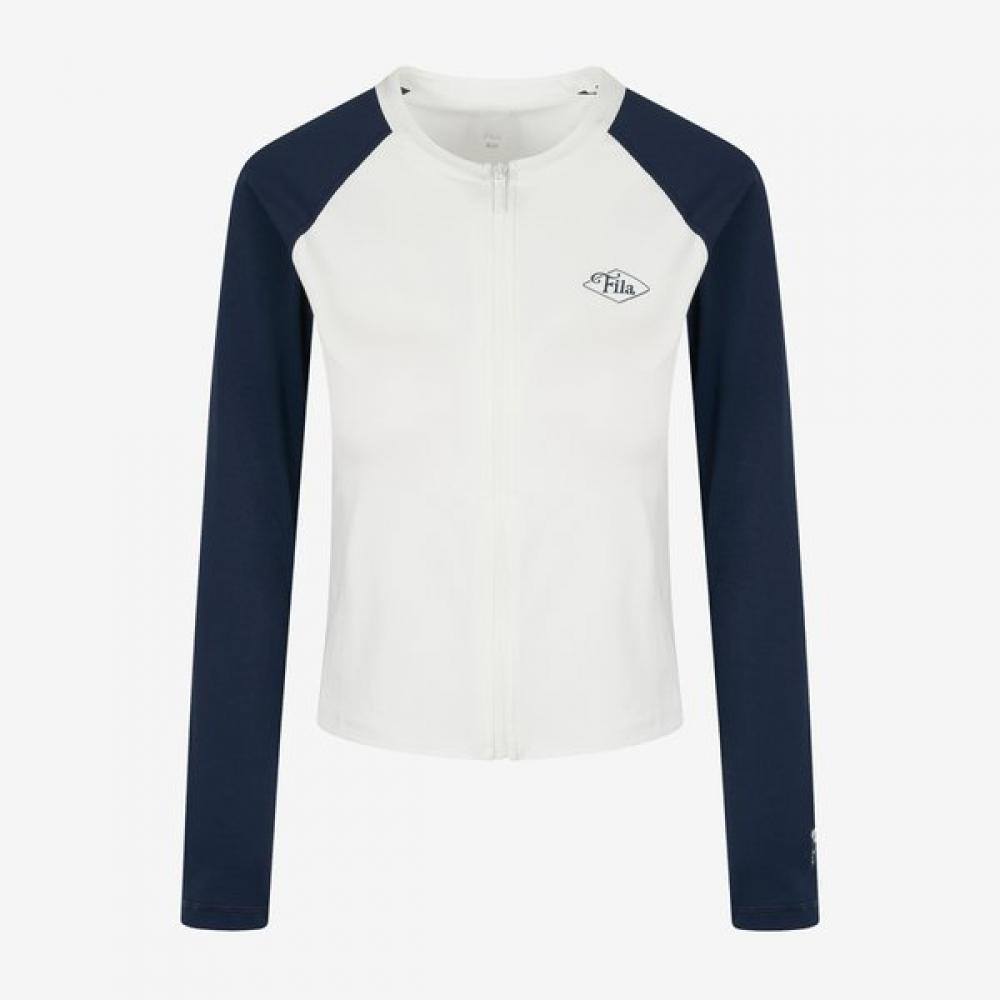 Fila Semi Crop Zip Up Rash Guard