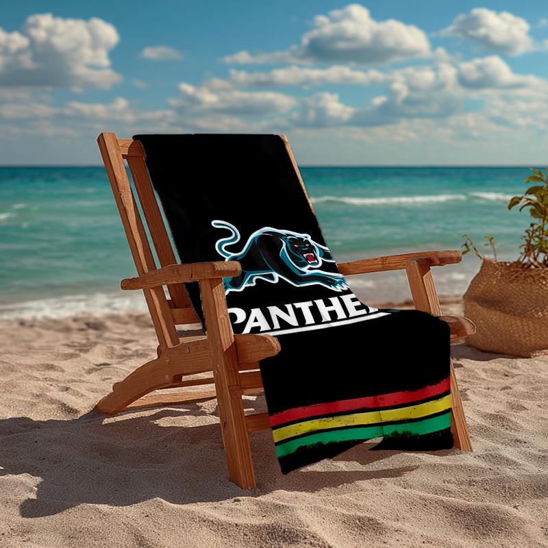 panthers Fashion Beach Towel: Ideal for Summer Adventures Soft, absorbent and quick drying suitable for swimming and bathing
