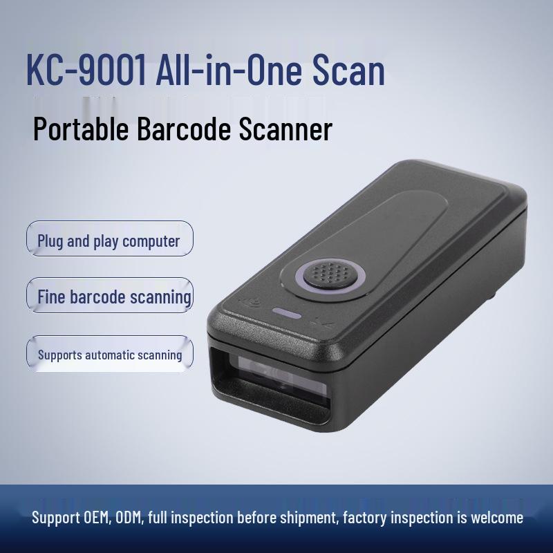 High-Speed Portable Wireless 1D/2D Scanner with Bluetooth & 2.4G Connectivity