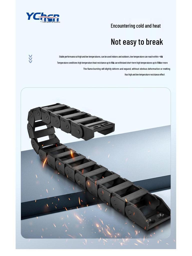 Silent Wear-Resistant Nylon Drag Chain for Robot Arm: Dustproof Plastic Cable Trough