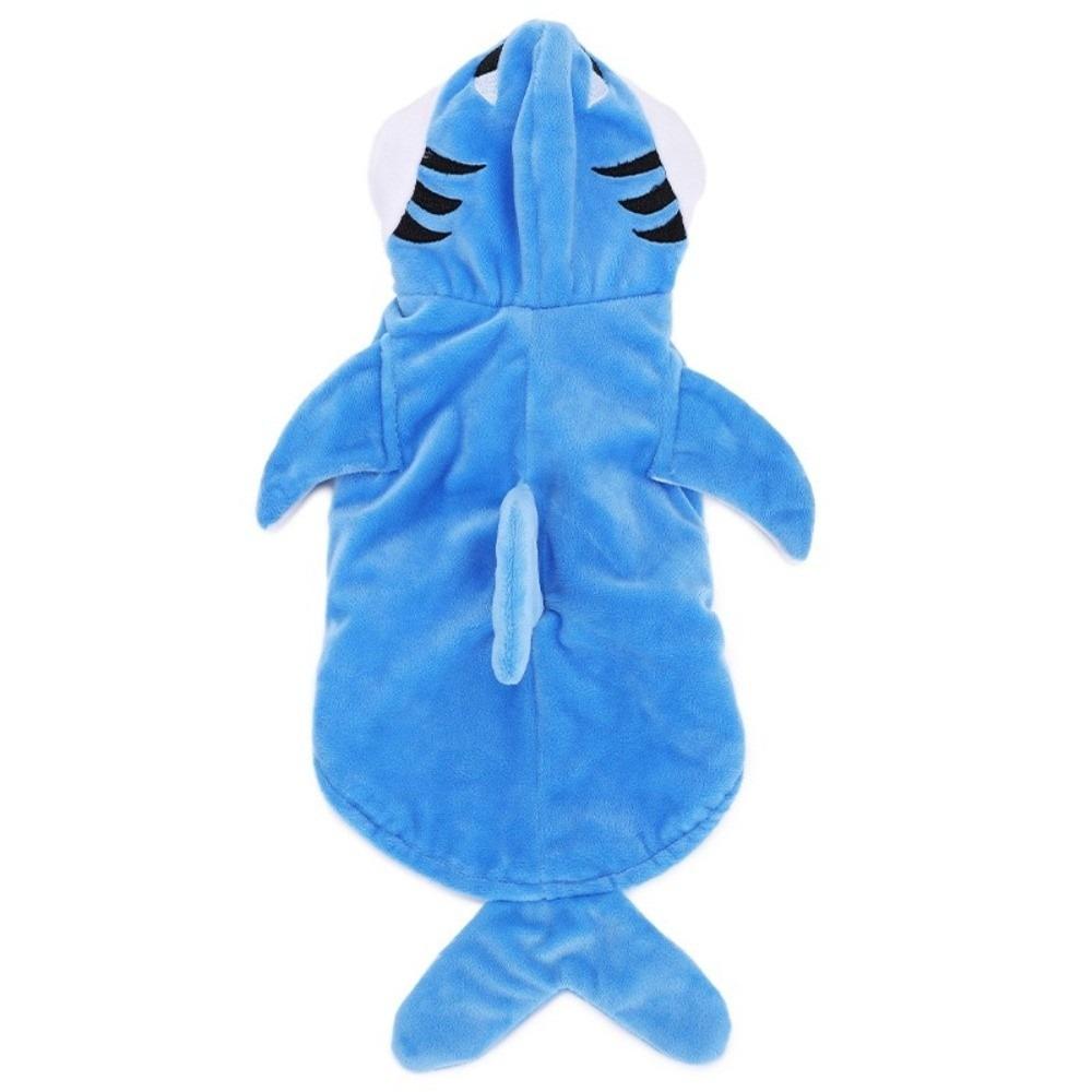 Warm Animal Dress Up Outfits Fleece Dog Cosplay Apparel Pet Shark Cosplay Costume  Pet Dress Up