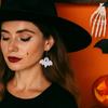 Bat Halloween Earrings Heart Pumpkin Dangle Earrings Fashion Cute Ghost Ear Studs  All Saints' Day
