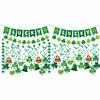 Irish Party Banner Decorations Set Shamrock Letter Banner Hanging Swirl Decor for Christmas Tree Home Craft Party Decor