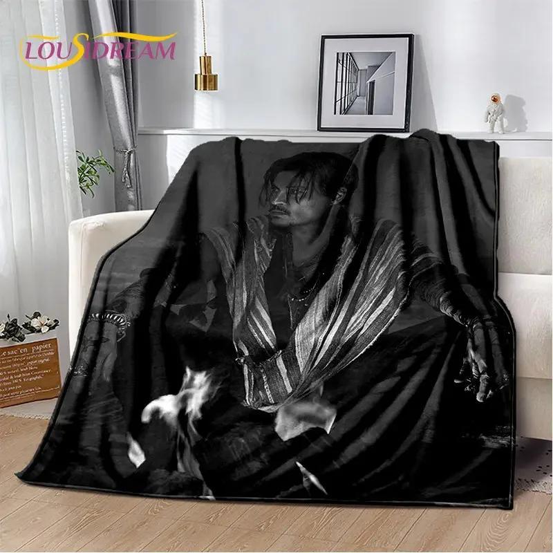 3D Printing Johnny Depp Series Soft Plush Blanket,Flannel Blanket Throw Blanket for Living Room Bedroom Bed Sofa Picnic Cover