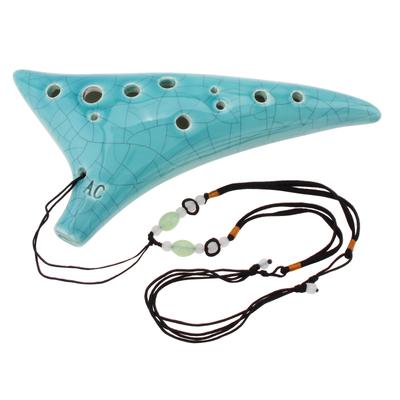 12 otworów Alto ToneC Ceramiczna Ocarina z śpiewnikiem Torba do noszenia na szyi ze sznurkiem, dobry prezent Instrument muzyczny dla początkujących
