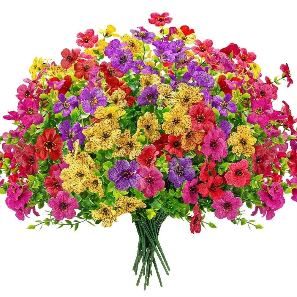 DIY Floral Eucalyptus Flower Bouquet Fake Plants Simulated Violet Bouquet  Valentine's Day Gift