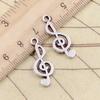 15pcs 26x10mm Antique Silver Color Musical Note Charms Pendants for Handmade DIY Necklace Bracelets Jewelry Making