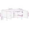 VidaXL Table basse 80x50x40 cm bois de manguier massif, table d'appoint, table de salon, table latérale, bout de canapé, 358289