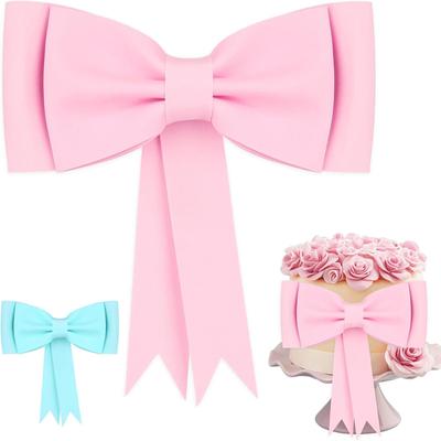 Bow Cake Topper, Oversized Pink Bow Birthday Cake Toppers Bow Cake Decoration Princess Cake Topper Wedding Cake Toppers Cake Decorating Kit