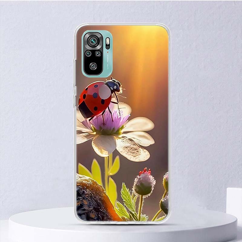 Insect Seven-Star ladybug Soft Case For Xiaomi Redmi Note 14 14S 13 12S 11S 10S 12 11 10 Phone Cover 11T 11E Pro Plus 9 9S Shell