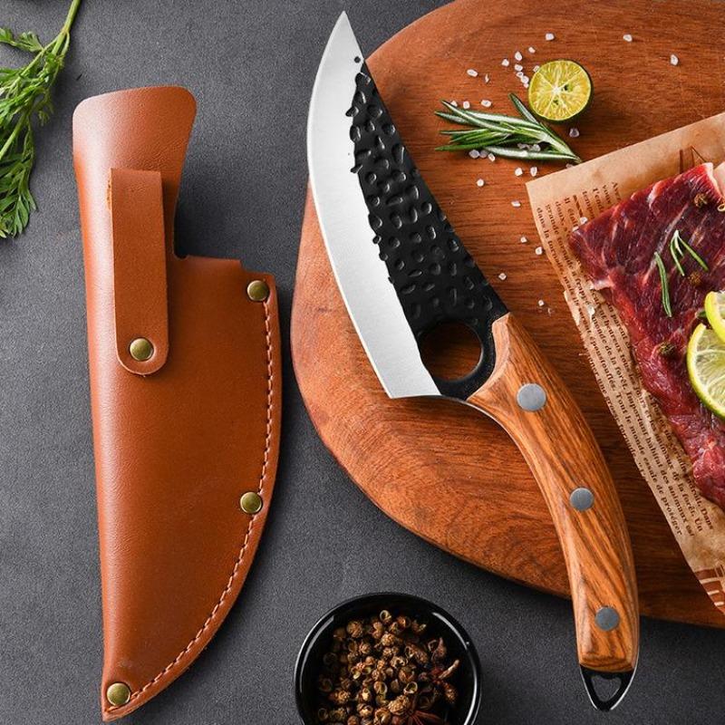 Butcher's Boning Knife Stainless Steel Vegetable and Fruit Slicing Knife Carving Knife Chicken Bone Scissors Sharp Kitchen Tool