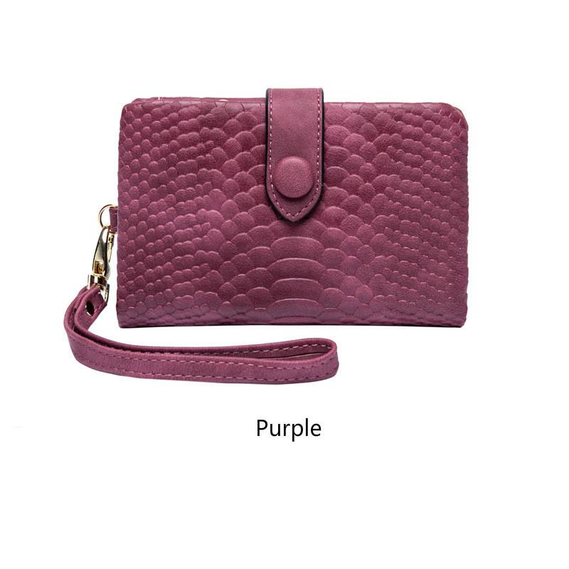 Suede Wallet Snake Leather Clutch Bag OEM Wallet Women's Change Bag Purse