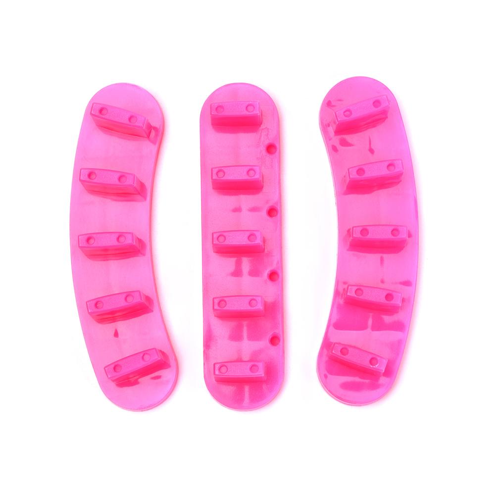 kads 3pcs Plastic Tip Stand Display with 10 Natural False Nail Tips Practice Training Use Nail Art False Tips Training Tool