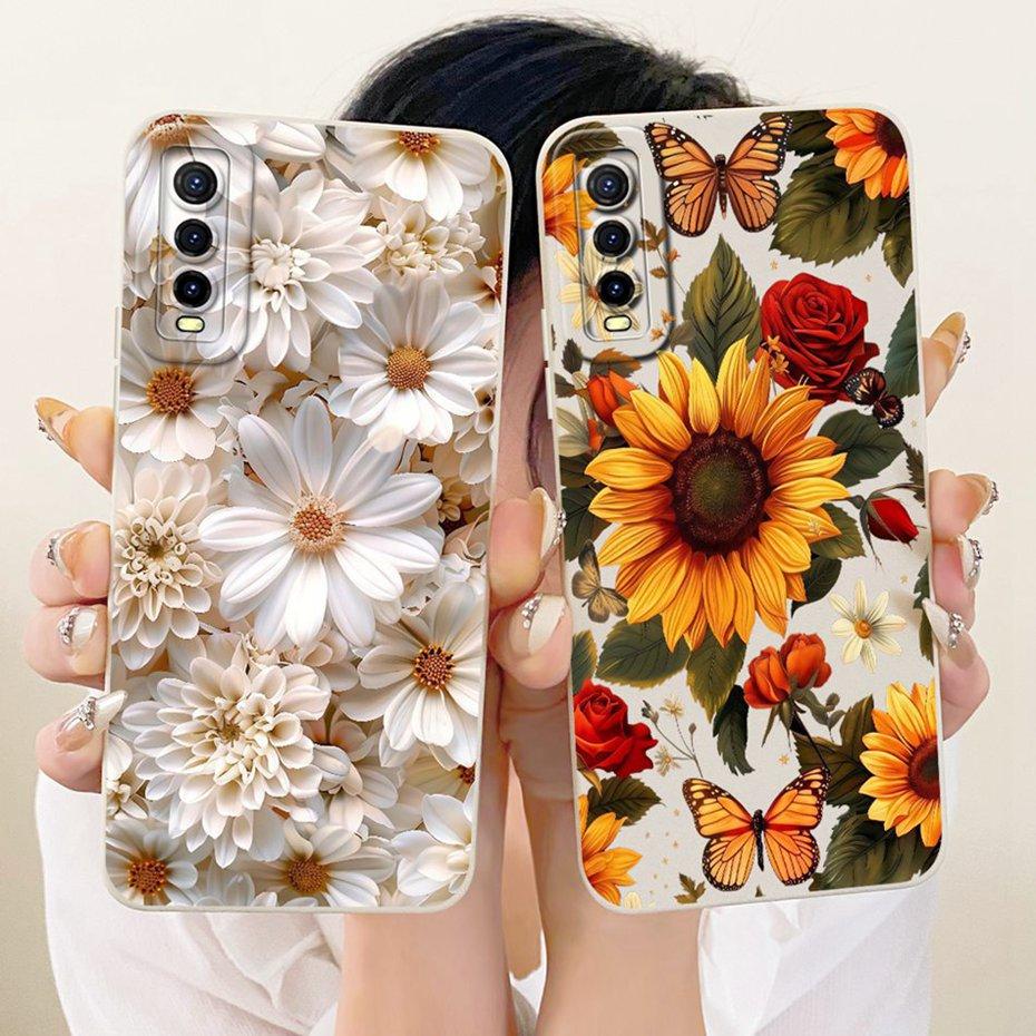 Cute Printed Phone Case For Vivo Y70s Y70t Soft Silicone Shockproof Cases For Vivo Y70S Y70T 5G V2002A Covers Bumpers