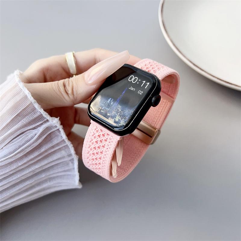 Compatible Nylon Woven Magnetic Buckle Breathable Band for Apple Watch