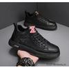 2023 Men's Black Waterproof Non-slip Casual Leather Skate Shoes