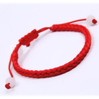 27,5 cm (10 7/8 collas) garas poliestera Kabbalah sarkanās auklas draudzības aproces, 1 db