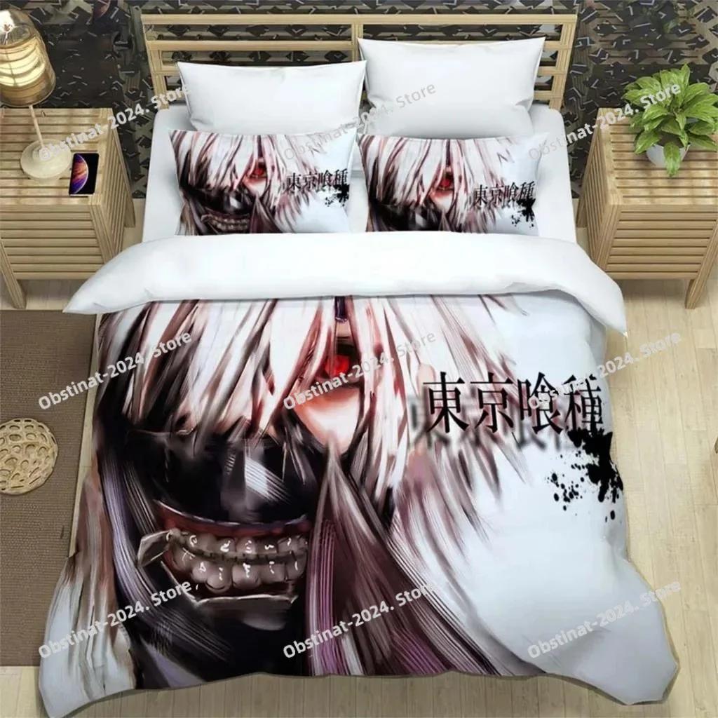 Japanese Fashion Anime Digital Beding Set Printed Bed Linen Set With Pilowcase Bed Soft Duvet Cover Single Double Quen Super King-Sized Dimensionsd