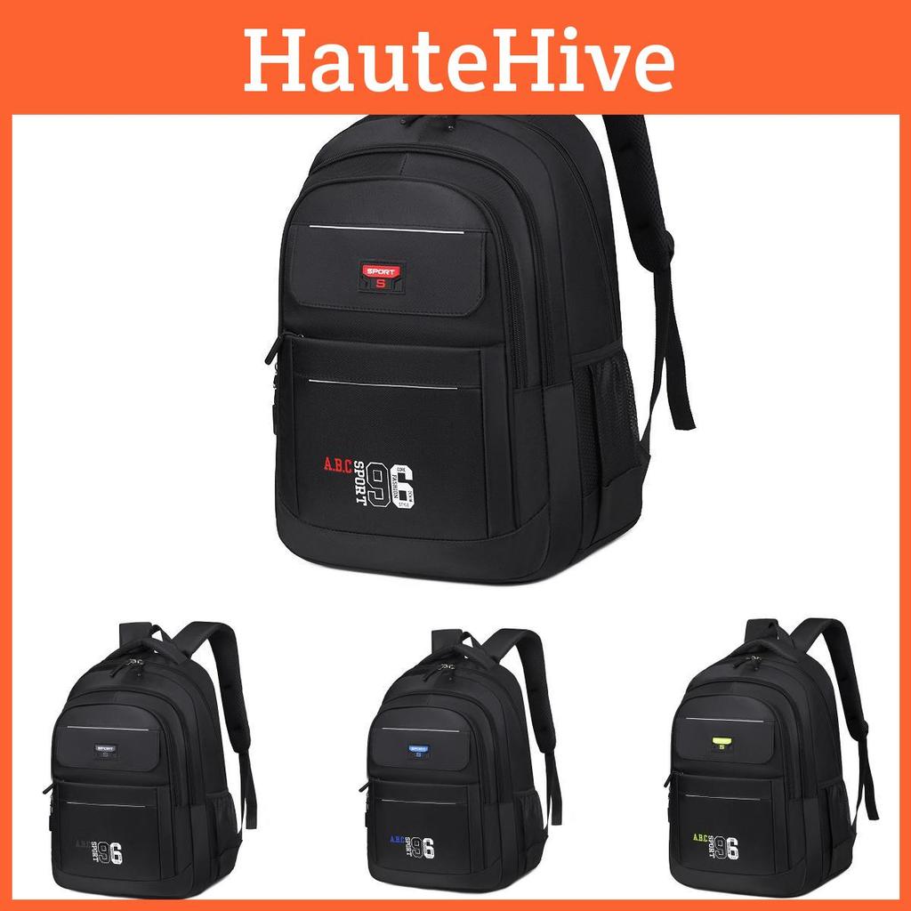 Backpack Unisex Oxford Big Capacity Laptop Design For Travel Commuters School