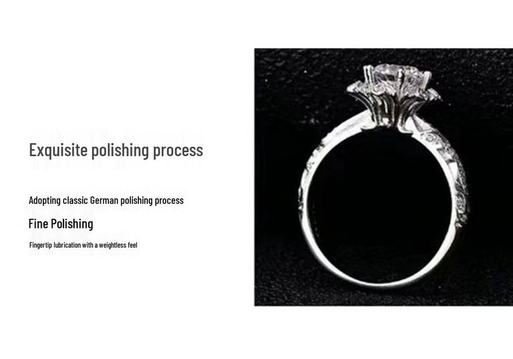 Women's Vintage-Style Platinum Ring with D Color Moissanite Diamond - Perfect for Proposals or Engagements.