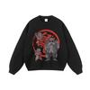 Heavyweight 420g Cotton Hoodie With Anime Print Unisex Oversized Streetwear Long Sleeve Sweatshirt
