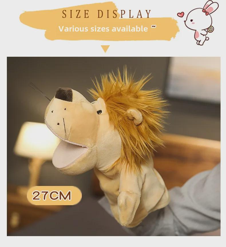 Plush Animal Hand Puppets: Interactive Monkey & Pig - Soothing Toy for Early Education & Parent-Child Play