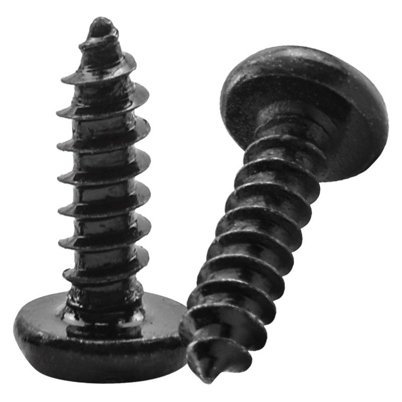 BA Černé šrouby do dřeva se zápustnou hlavou s křížovou drážkou, Hrubý závit, Kalené M2.9/M3