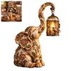 Indoor Atmosphere Lighting Vintage Elephant Lantern, Decorative Light, Resin Retro Table Lamp with Bird Cage Artistic Home Ornament Design for Decor,