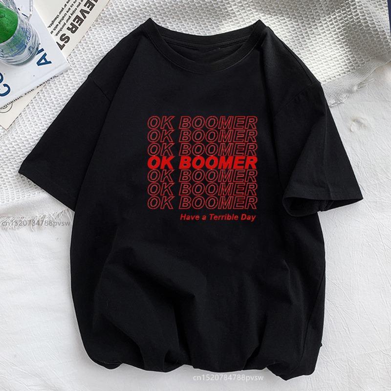 Sommermode Lockerer Print Rundhals Reine Baumwolle Damen Kurzarmshirt T-Shirts Damen