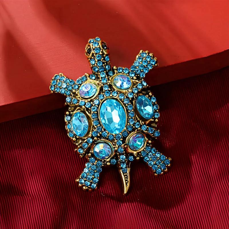 New turtle brooch women s high-end sense light luxury niche creative fashion animal high-end brooch pin accessories