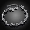 925er Sterlingsilber Funkelndes Kristallgitter-Kettenarmband für Damen Beliebtes Feines Luxusschmuckstück Hochzeitsfeier Feiertagsgeschenk