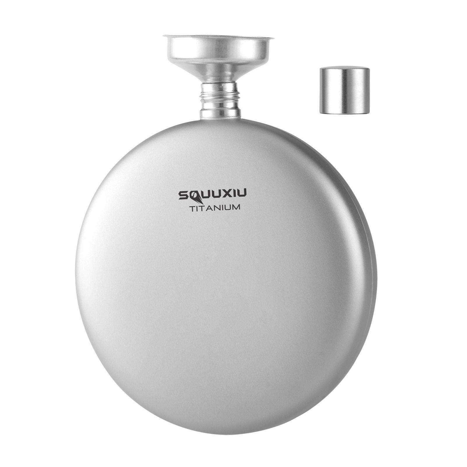 

Фляга титановая 180 мл фляга для виски для мужчин легкая титановая фляга для вина походная фляжка титан Sandblasted With Funnel