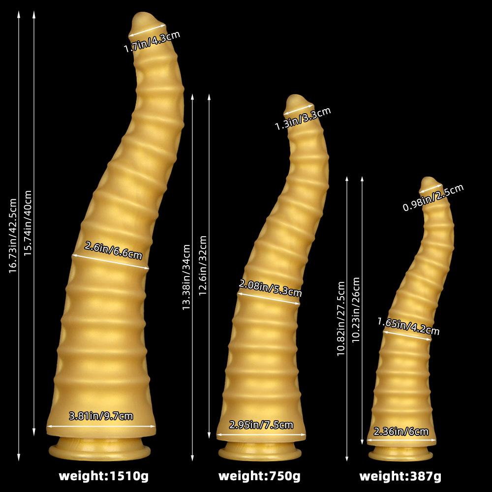 Silicone Pointed Layered Refreshing Black Horse Penis for Men and Women  Large Anal Plug Anal Plug Simulation of Masturbator