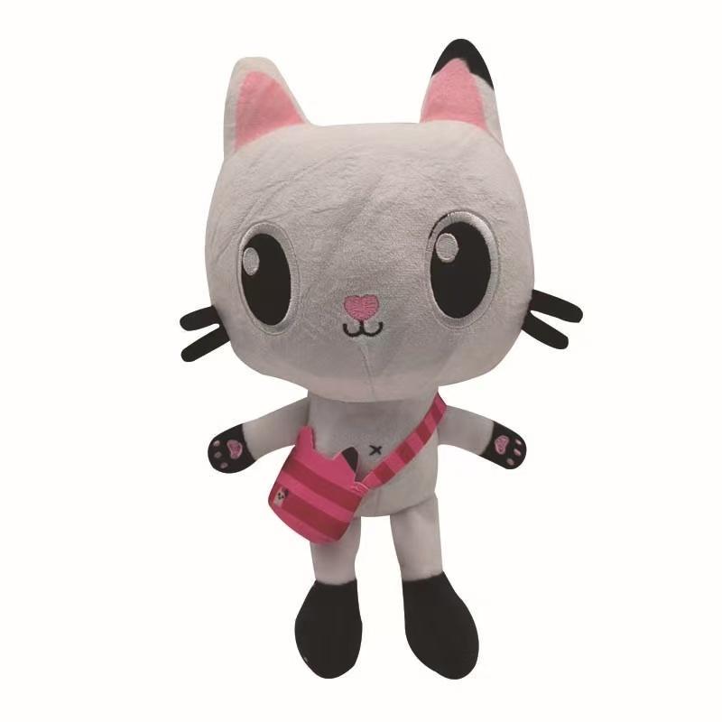 Cute Cat Plush Toy Cartoon Smiling Kitty Stuffed Animal Soft Pillow Doll Birthday Gift For Kids Girls Boys