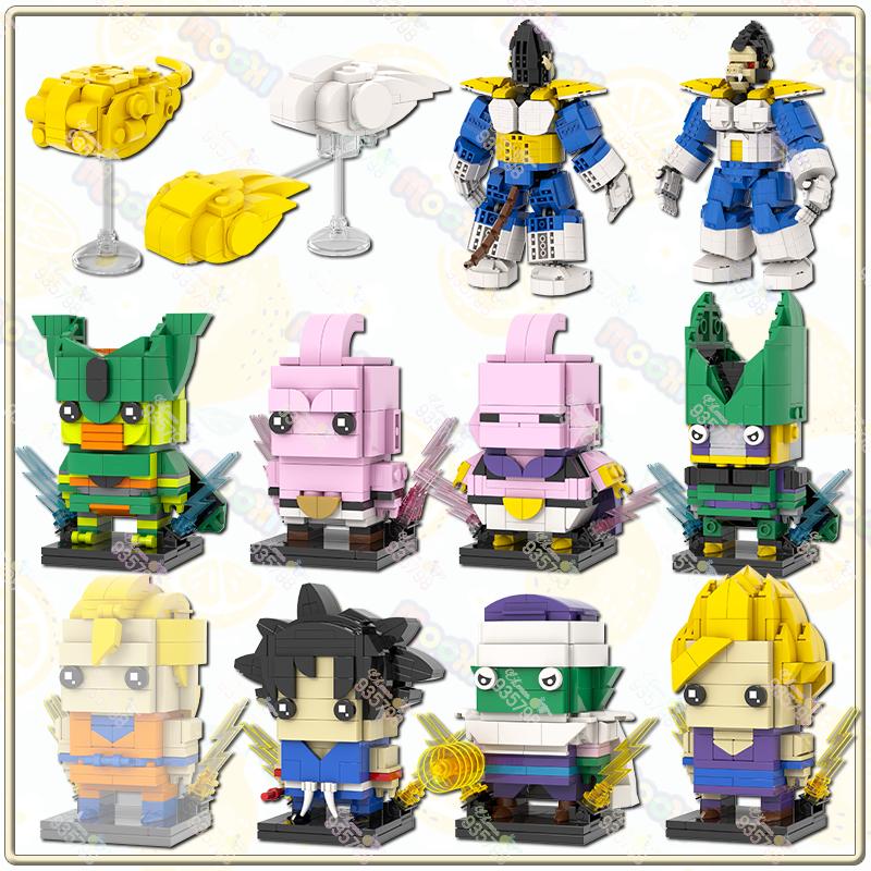 MOC Anime Squarehead Building Blocks Toys Seven Dragon Giant Ape Mecha Figures Somersault Cloud Model Assembly Bricks Kids Gifts