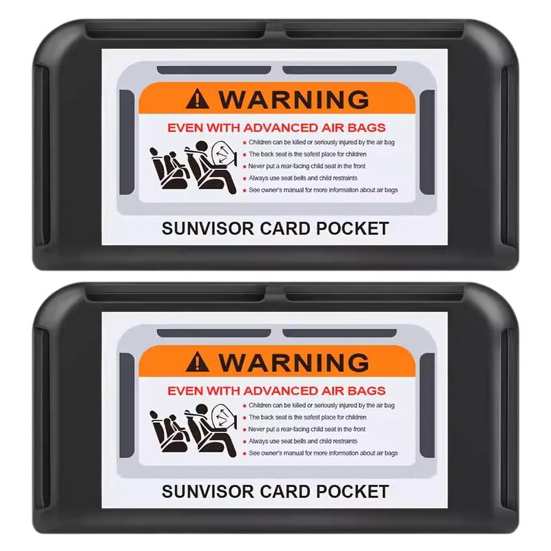 2/1pcs Car Sun Visor Card Holder Instrument Panel Pasting Organizer Temporary Parking Phone Number Clip Interior Stowing Tidying