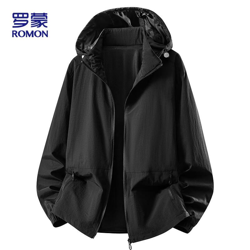 

Romon Men s Spring Autumn Casual Hooded Jacket M