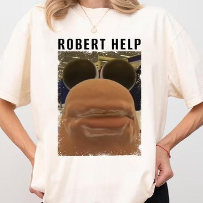 Funny Marcus The Worm Robert Help Meme Weirdcore Internet Humor Tee Viral Meme Graphic Surreal