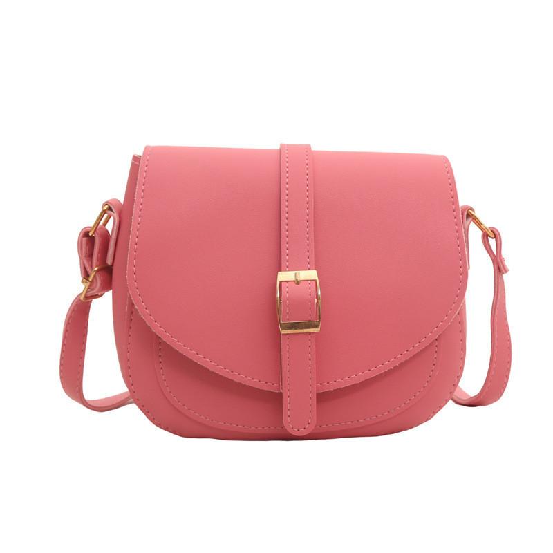 Elegant Retro Saddle Bag 2024 Trendy Shoulder Bag For Women Simple Casual Pu Crossbody Bag