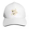 White  Gold Florals Baseball Cap Golf Hat Unisex Uv Protection Solar Hat Golf Custom Cap Hats For Women Unisexs